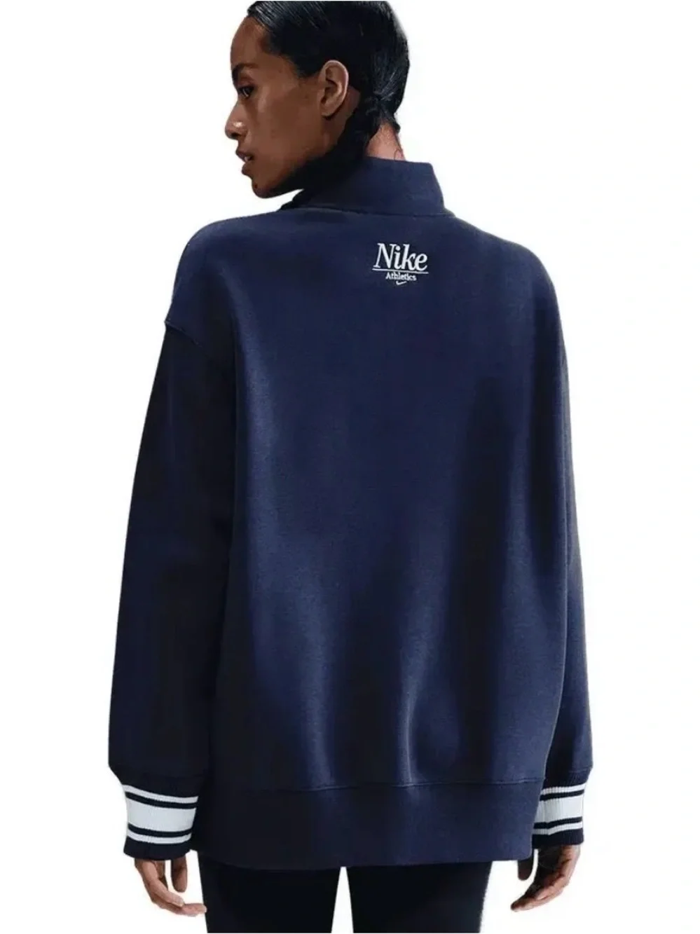 Nike Navy Blue Phoenix Oversized Quarter Zip Sweatshirt